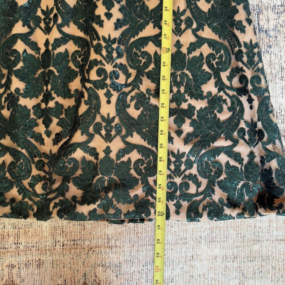 Dress the Population Karen Dress Green Lace Mesh Sequin Formal Prom Size Large - Picture 11 of 15